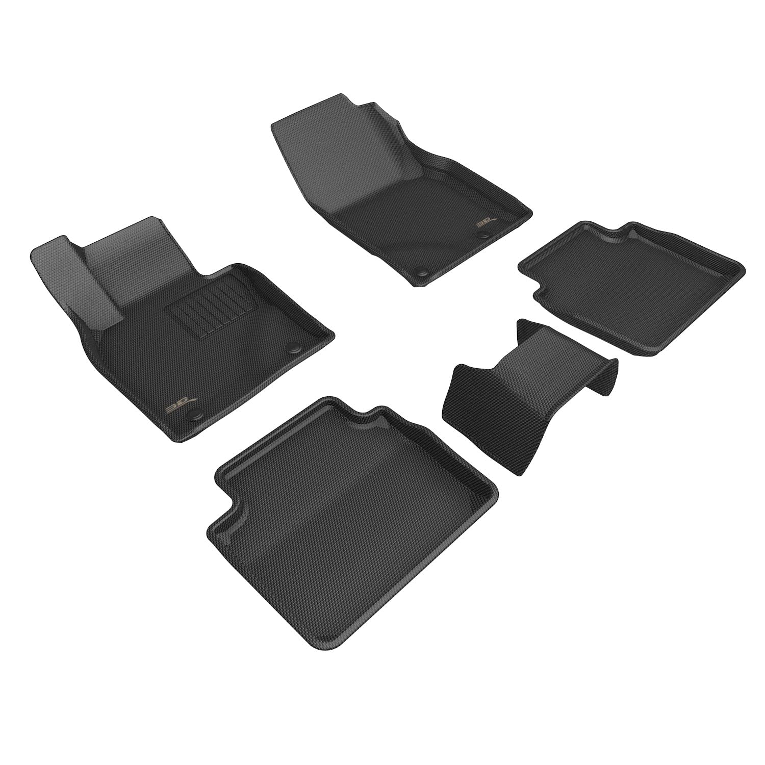 Kagu 3D MAXpider Custom Fit Floor Mat (Black) Compatible with Mazda Cx-50 2023-2025 - Full Set
