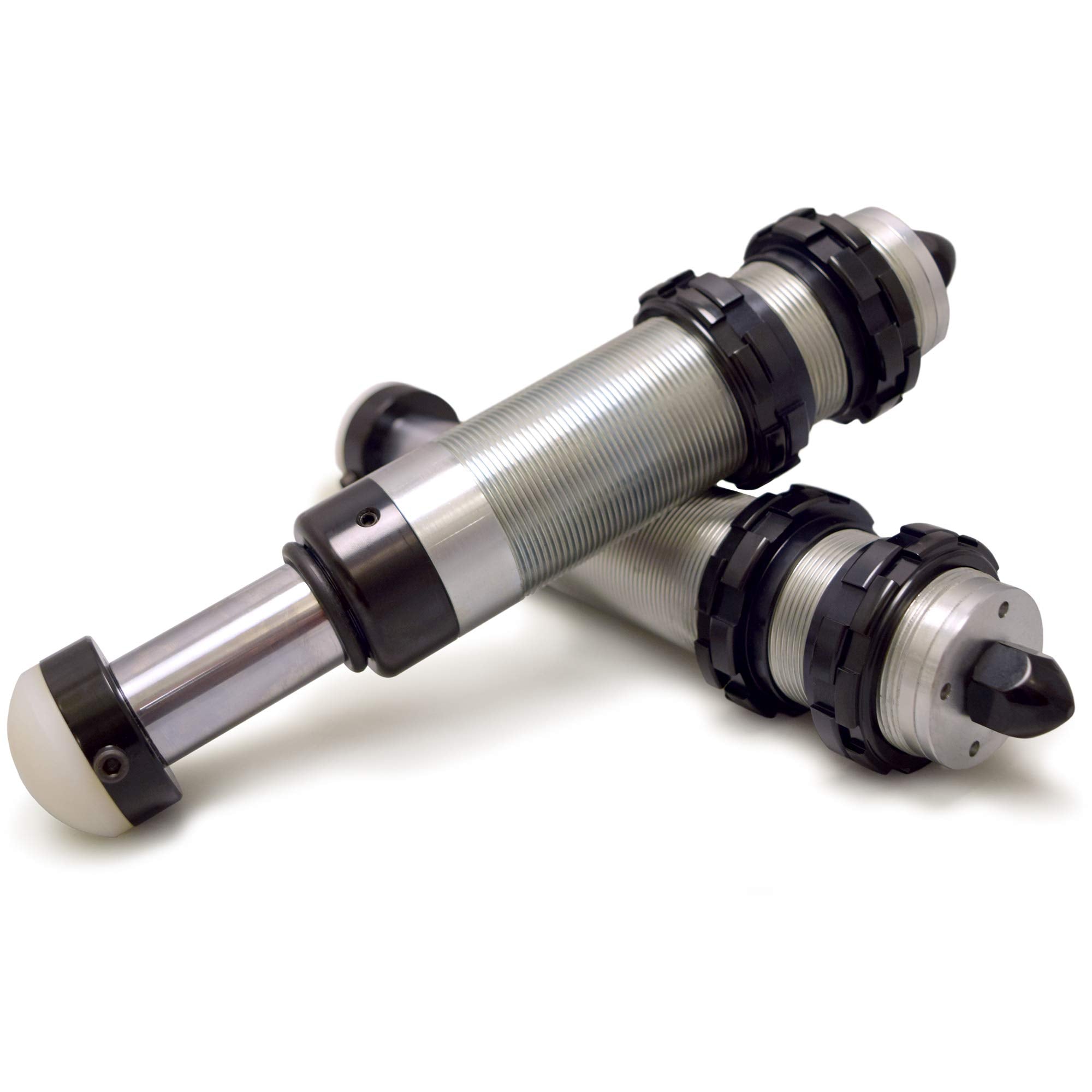 Front Hydraulic Bumpstop Upgrade Kit DV8 Offroad for Wrangler JK & JL + Gladiator JT | Silver Finish