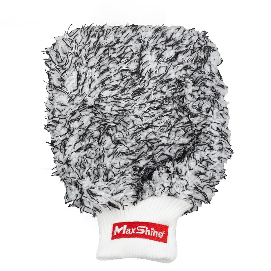 Maxshine Microfiber Black & White Universal Wash Mitt – Premium Scratch-Free, Lint-Free Mitt for Washing Cars, Trucks & Motorcycles – Reusable Auto Detailing Accessory