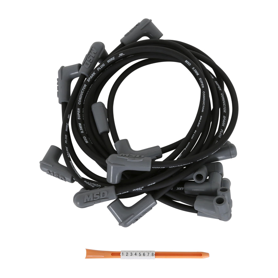 Super Conductor MSD 31413 Spark Plug Wire Set Black