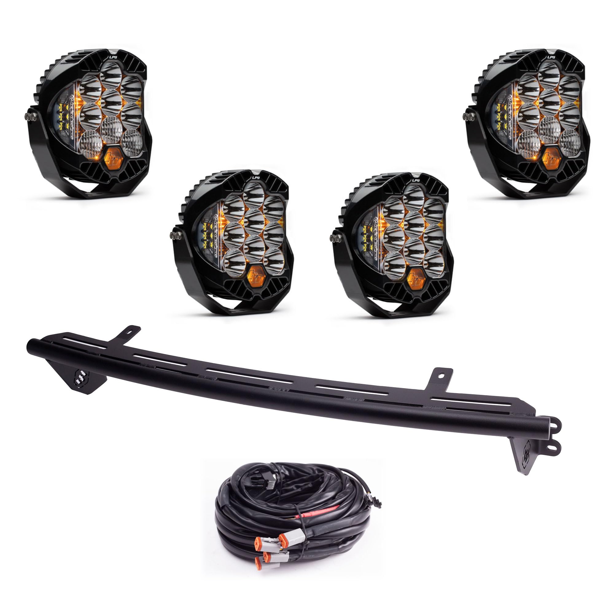 Baja Designs LP9 Pro LED Light Kit Bull Bar for Ford F-250/350 2023+ With Toggle - Lifetime Protection (Driving Combo/Multi-Pattern - Clear)