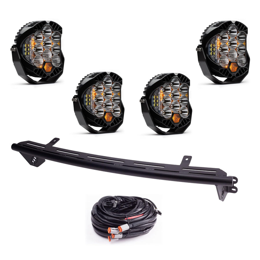 Baja Designs LP9 Pro LED Light Kit Bull Bar for Ford F-250/350 2023+ With Toggle - Lifetime Protection (Driving Combo/Multi-Pattern - Clear)