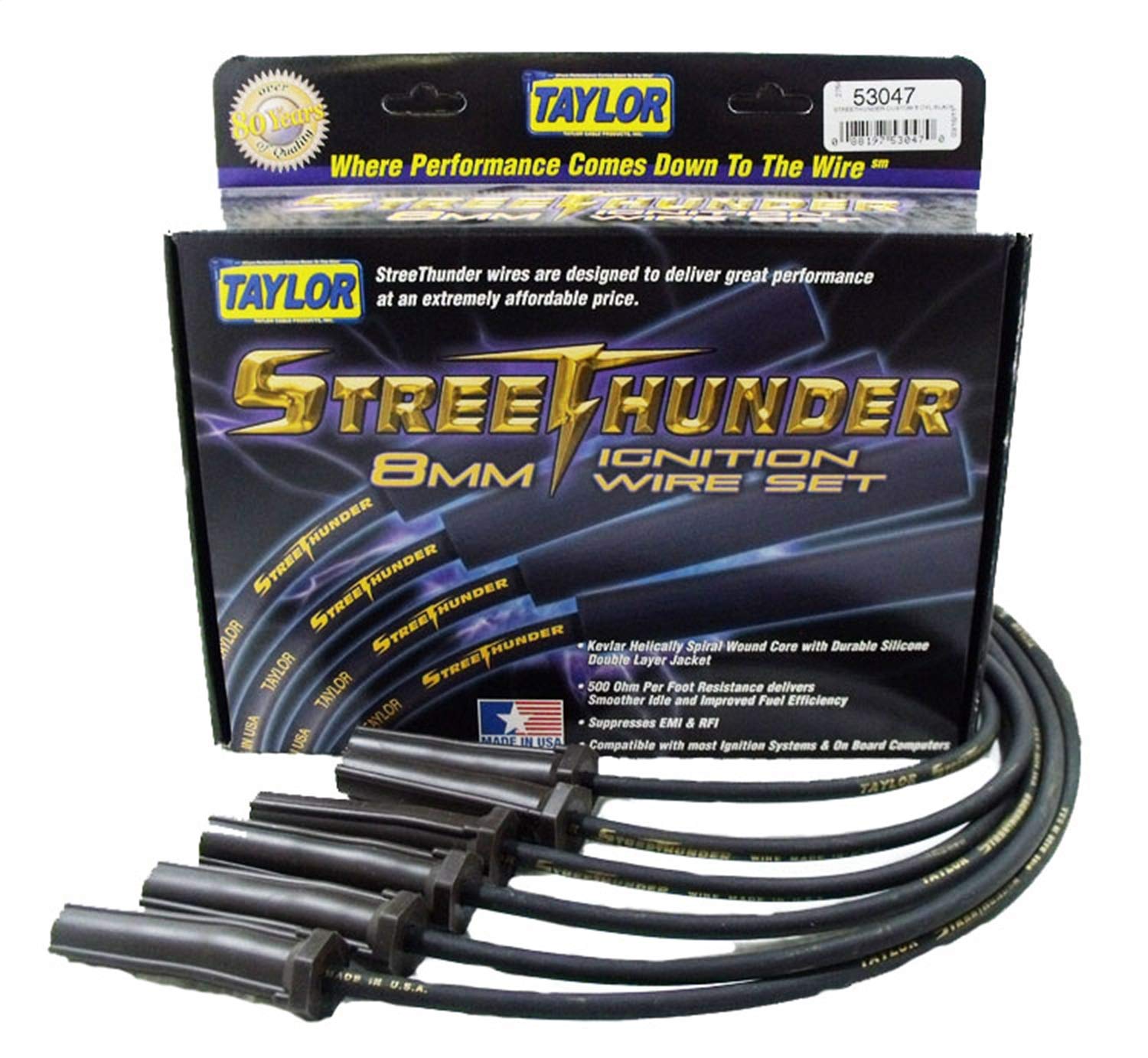 Streethunder Taylor Cable 53047 custom 6 cyl black