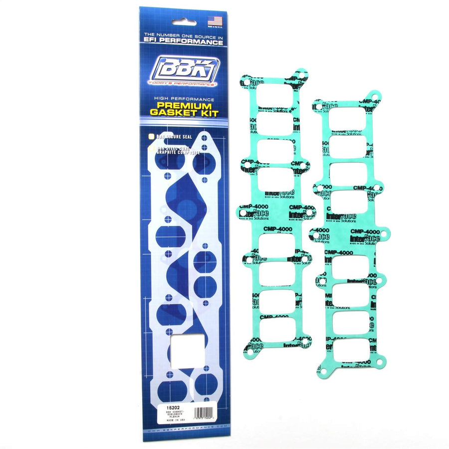 EFI Intake Manifold Gasket Set BBK - Upper - Lower Kit for Edelbrock Ford 302, 351 Performer Manifold (Pack of 2)