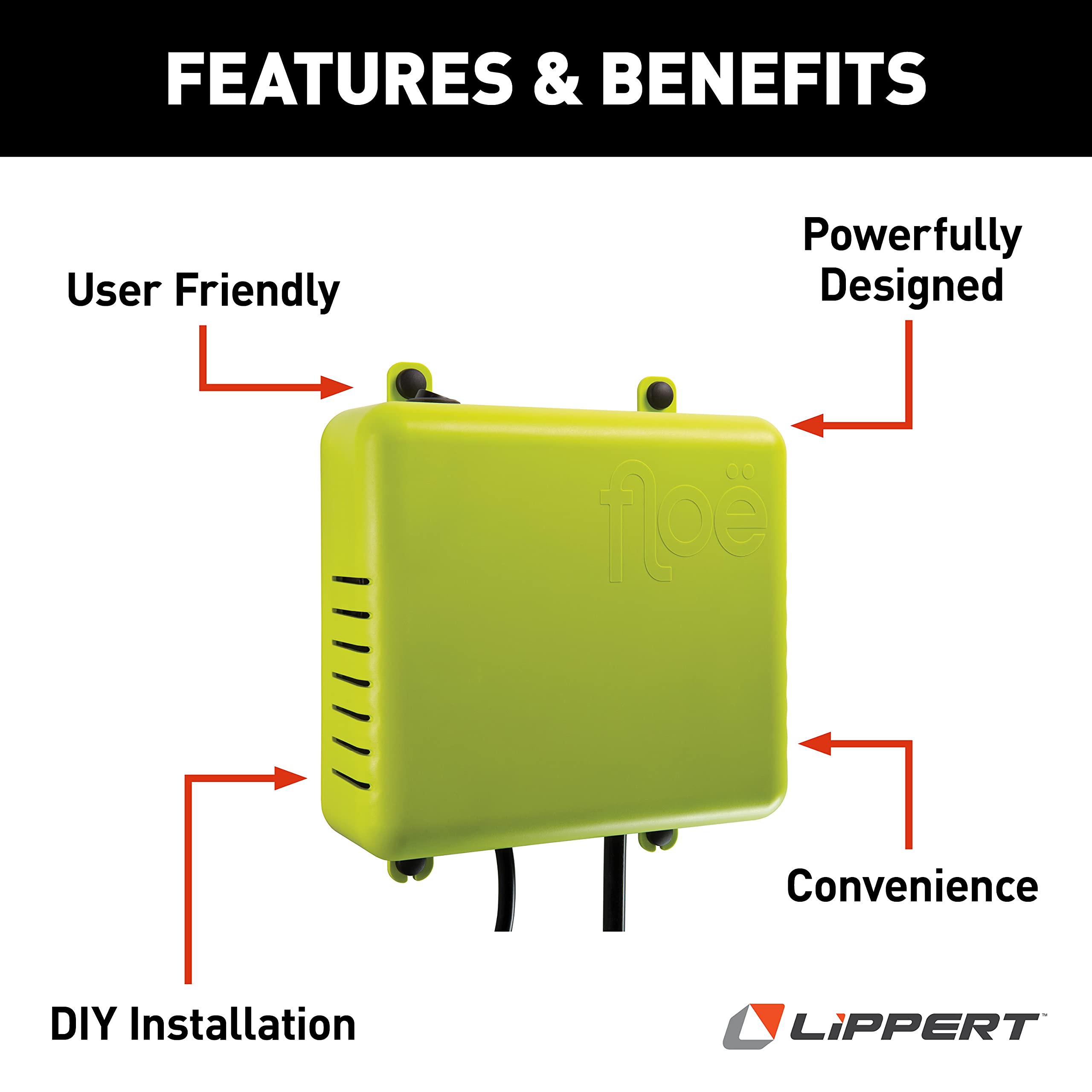12V DC Floë Induratec Integrated Drain-Down System for Winterizing 5th Wheel RVs, Travel Trailers and Motorhomes - 809127
