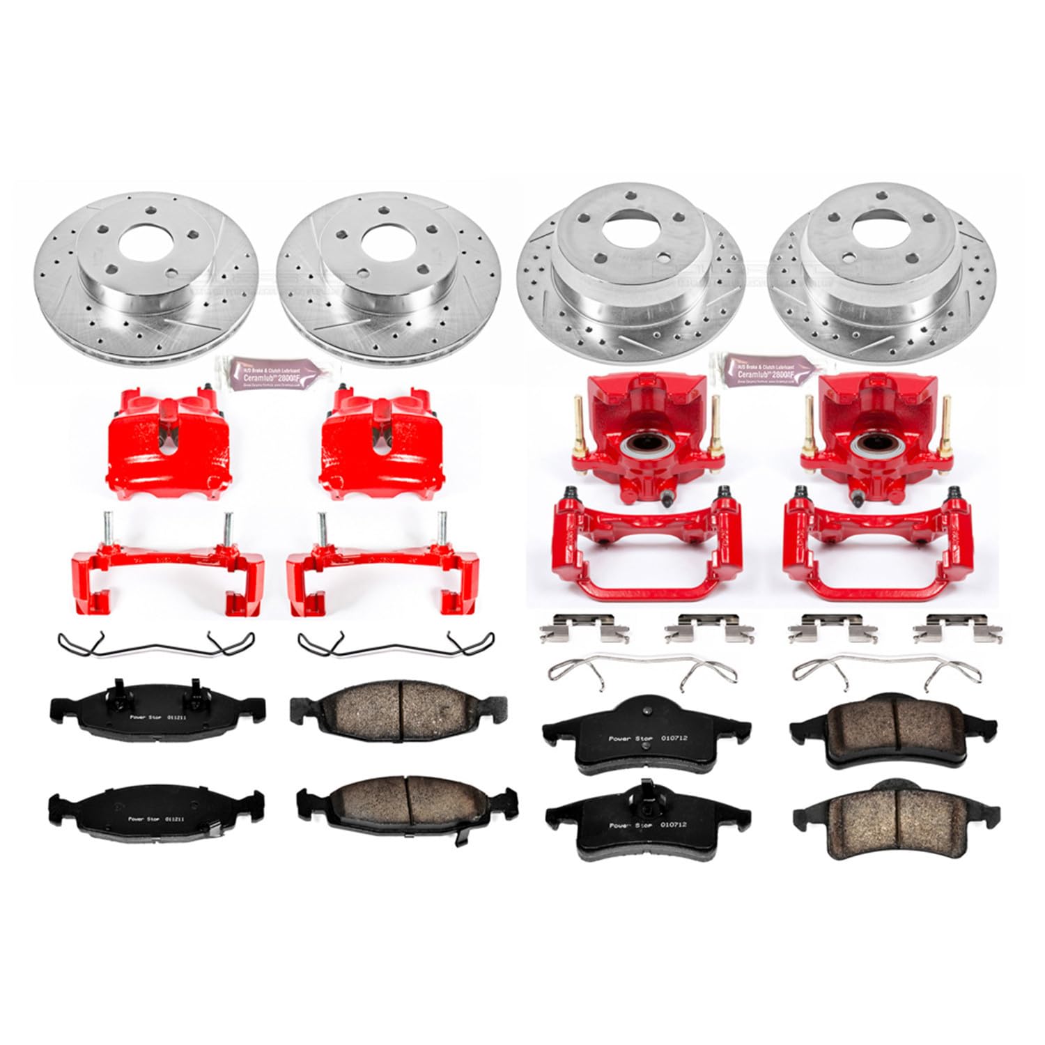 Power Stop 1-Click Performance Brake Kit with Caliper For Jeep Grand Cherokee KC2148 1999-2002 [Model Specific]