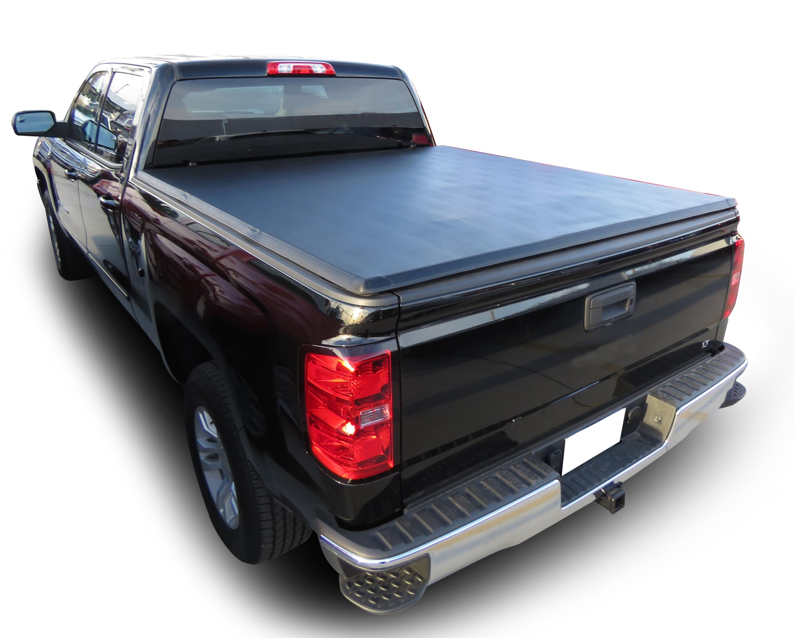 Premier Black Horse Soft TriFold Truck Bed Tonneau Cover Compatible with 15-19 Sierra3500 HD/Silverado2500 HD|19-22 Sierra 1500 LD|19-21 Silverado1500 LD|14-18 Sierra-Silverado 1500 6.6ft Bed-PRS-GM22