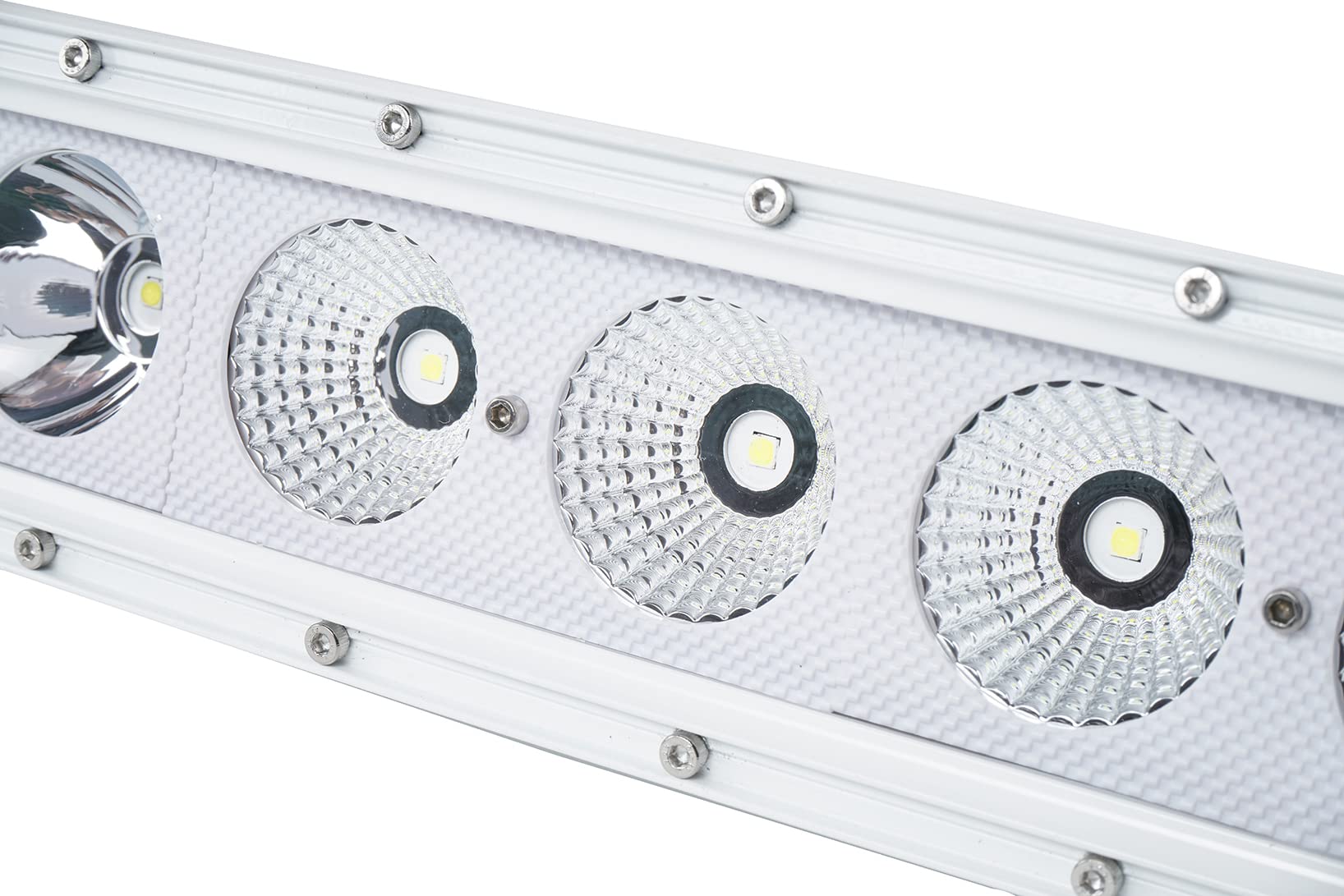 Race Sport Lighting 50inch MS240WCWA Single Row Marine Grade Wrap Around White Shell Light Bar with 240-Watt 24 x 10W High Intensity OSRAM LEDs
