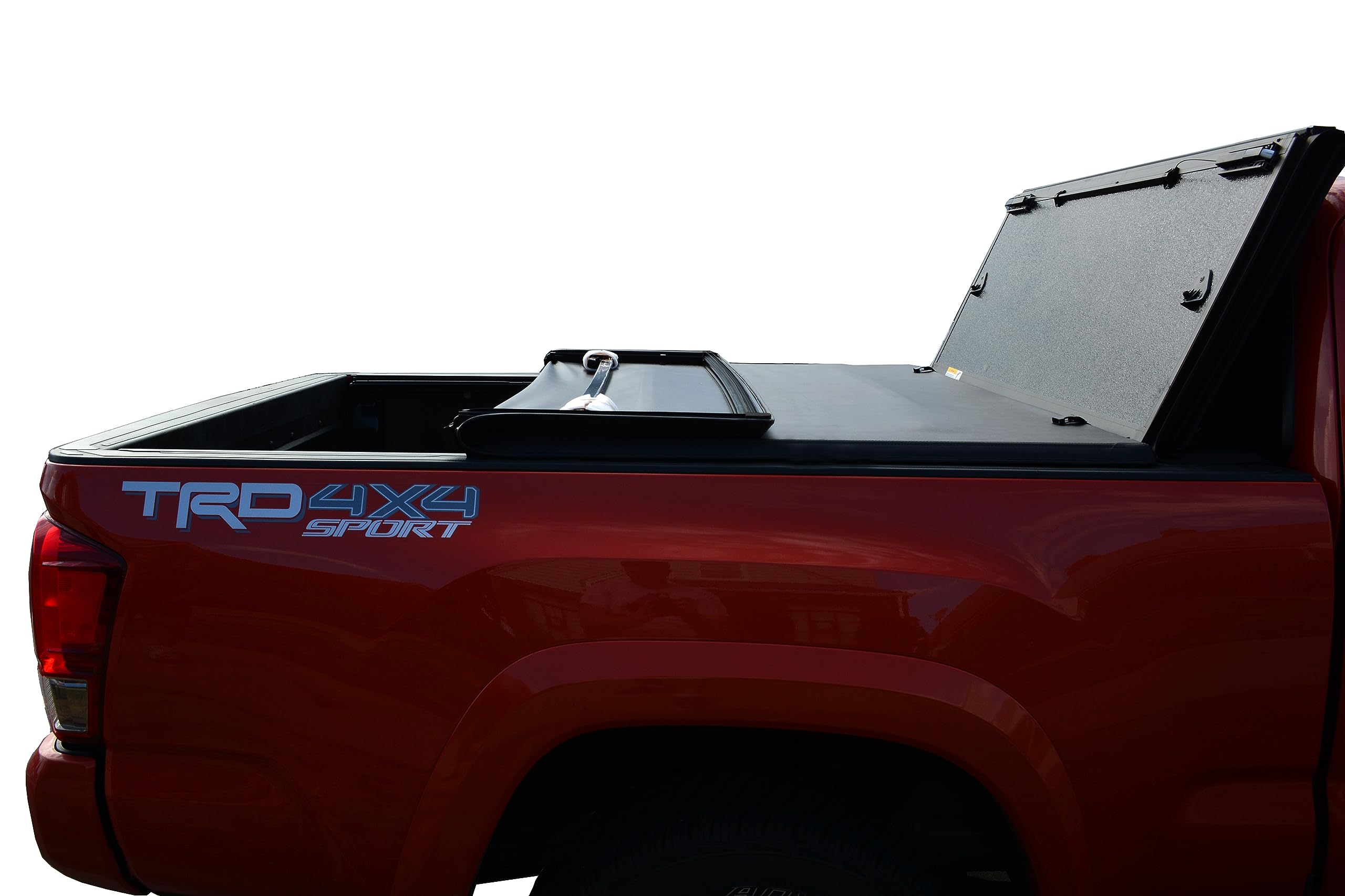 Premier Black Horse Soft Trifold Truck Bed Tonneau Cover Compatible with 2014-2023 Toyota Tundra 5.7ft Bed-PRS-TO10