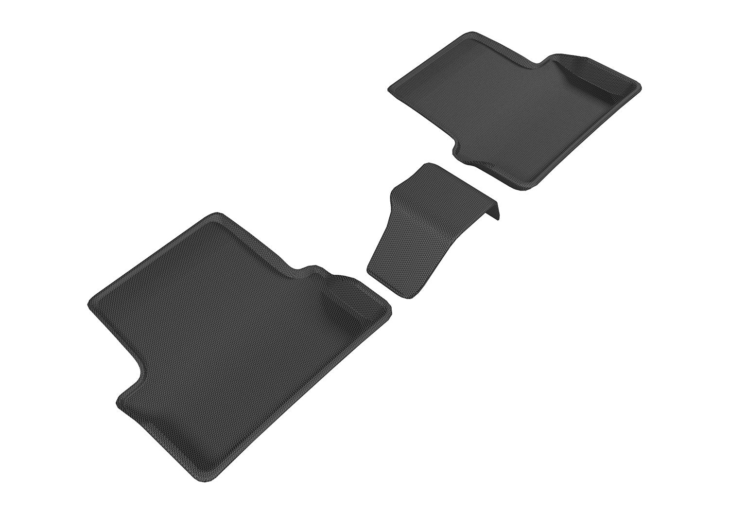 3D MAXpider Custom Fit Second Row All-Weather Floor Mat for Select Buick Cascada Models - Kagu Rubber (Black)