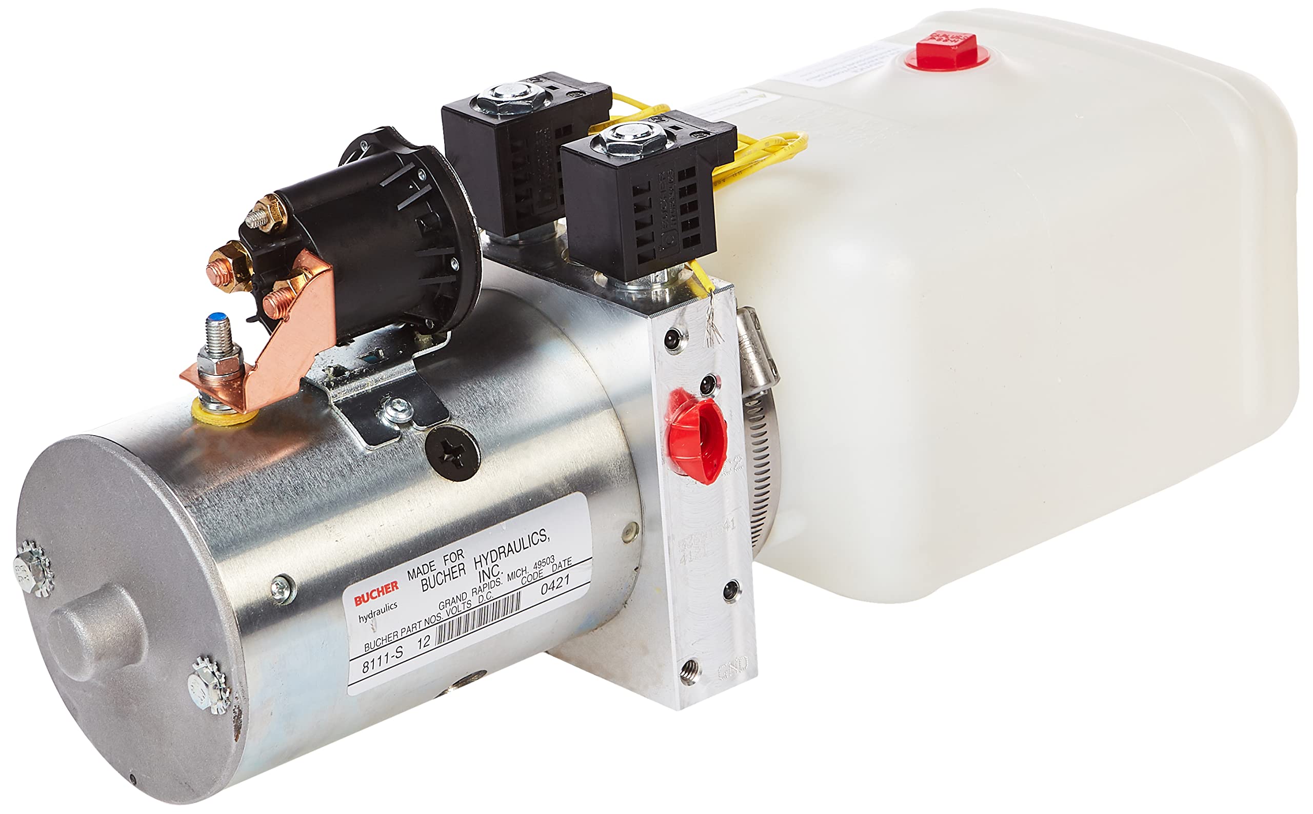 4-Way DC Hydraulic Power Unit Buyers Products, Controls Horizontal 0.75 Gallon Poly Reservoir, Hydraulic Accessories for Trucks & Trailers