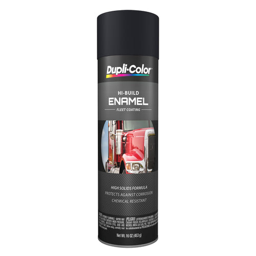 Hi-Build Dupli-Color Fleet Coating – Semi-Gloss Black Spray Paint - 16 oz. Aerosol Can