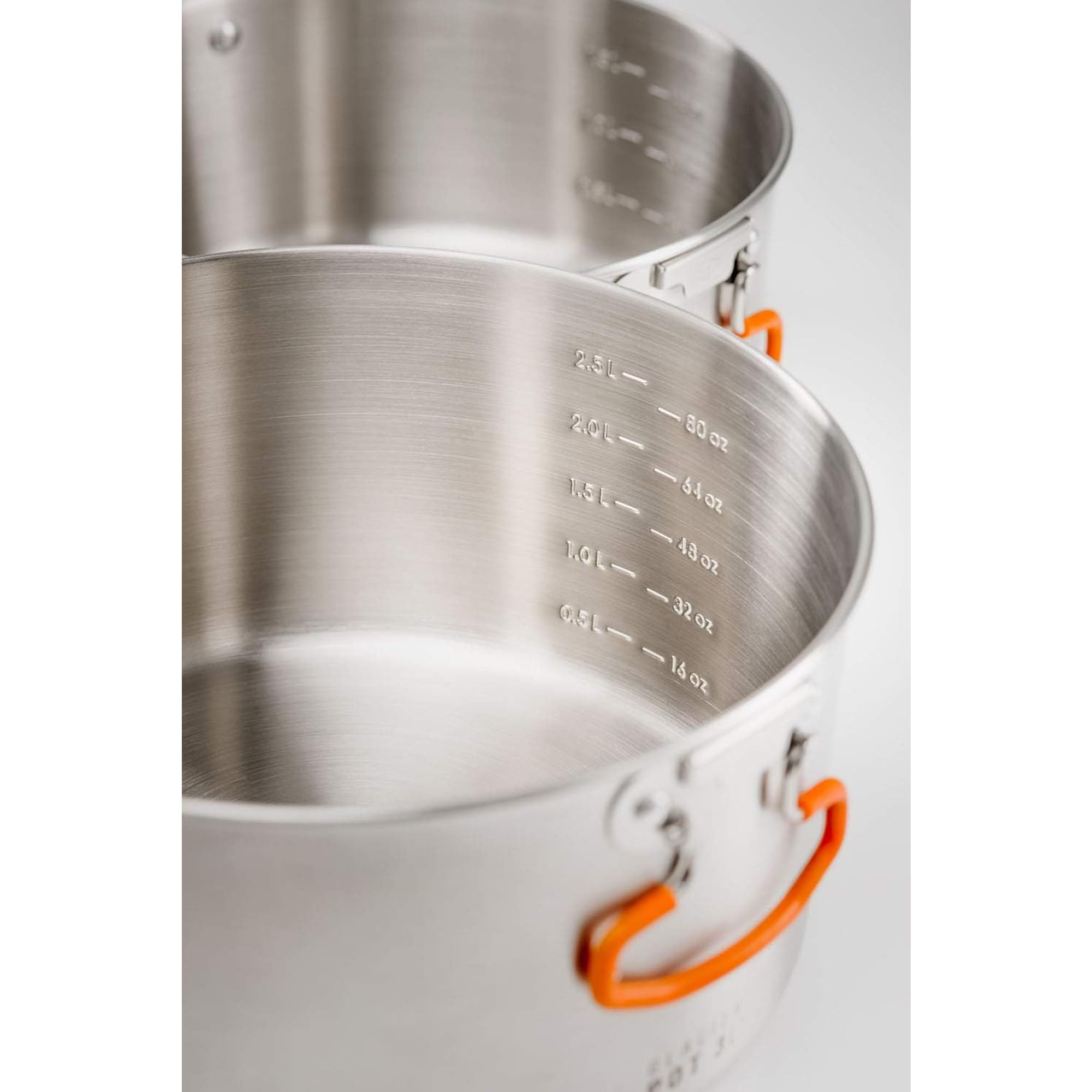 GSI Outdoors Stainless Steel Glacier Base Camper - Medium - 3 Pieces Cookset - Durable, & Compact Pot Pan for Camping