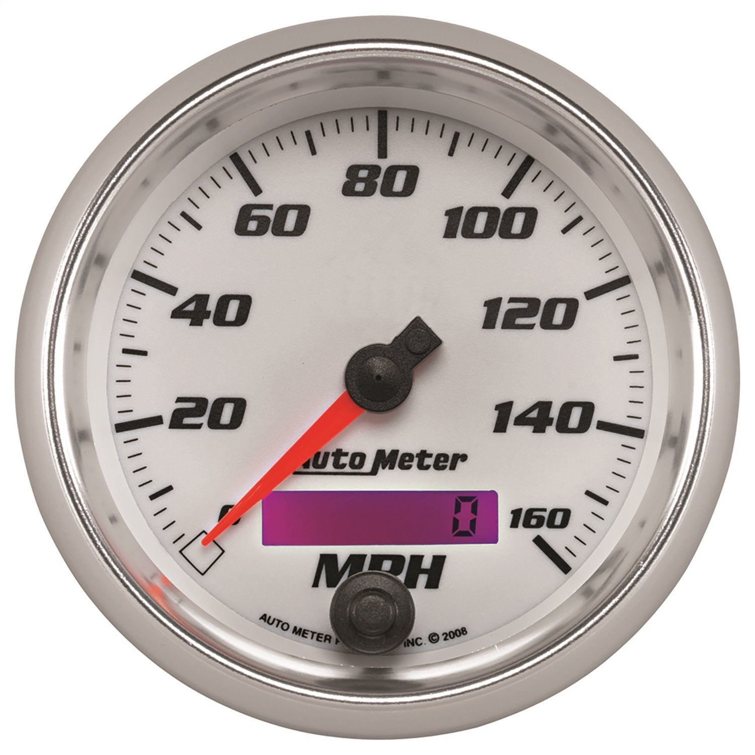 Speedometer AutoMeter 19789 (Pro-Cycle 3 3/8", 160Mph, Elec. Programmable, White, Pro-Cycle)
