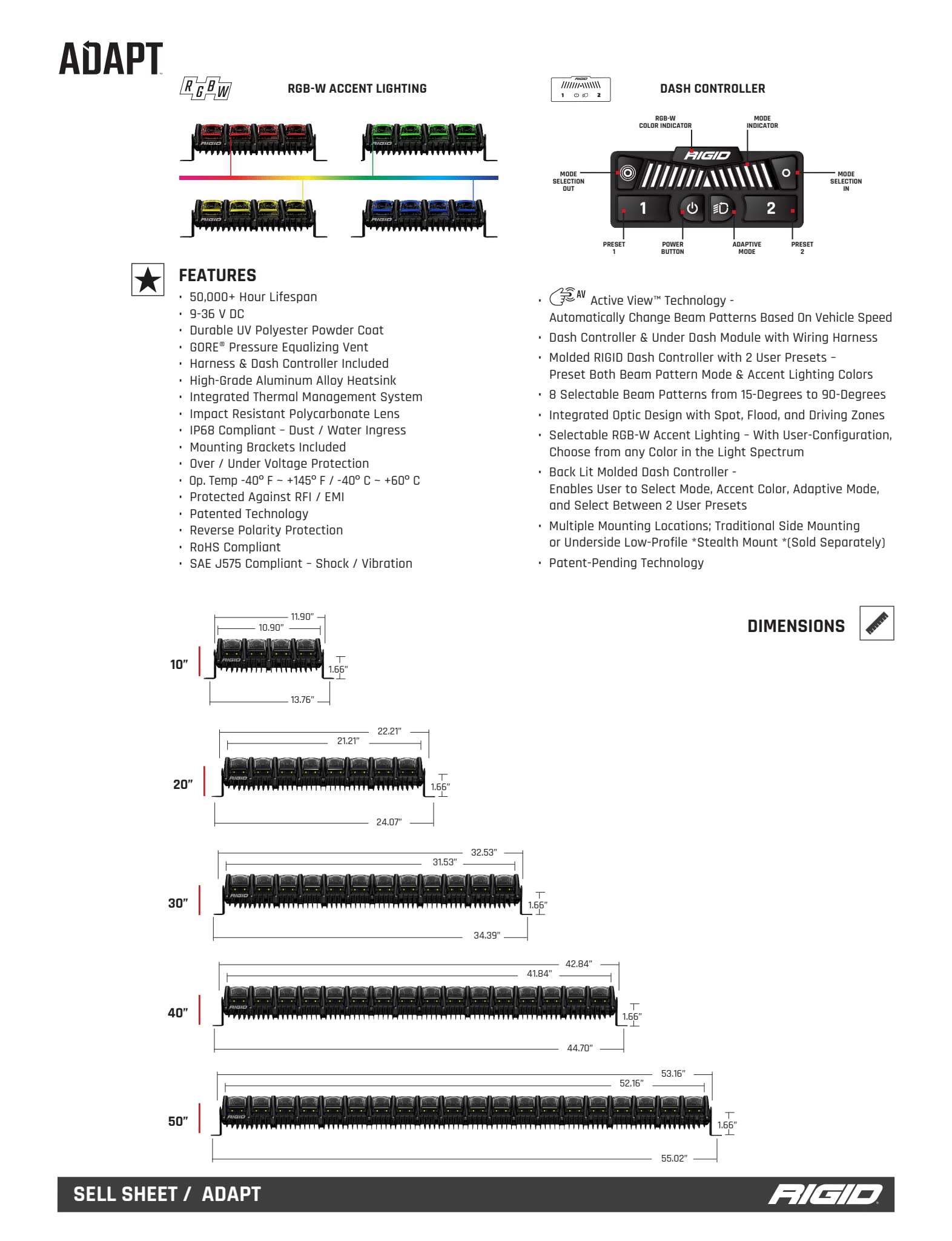 11009-10Inch_RIGID_Adapt_Light-Cover_Single_Amber
