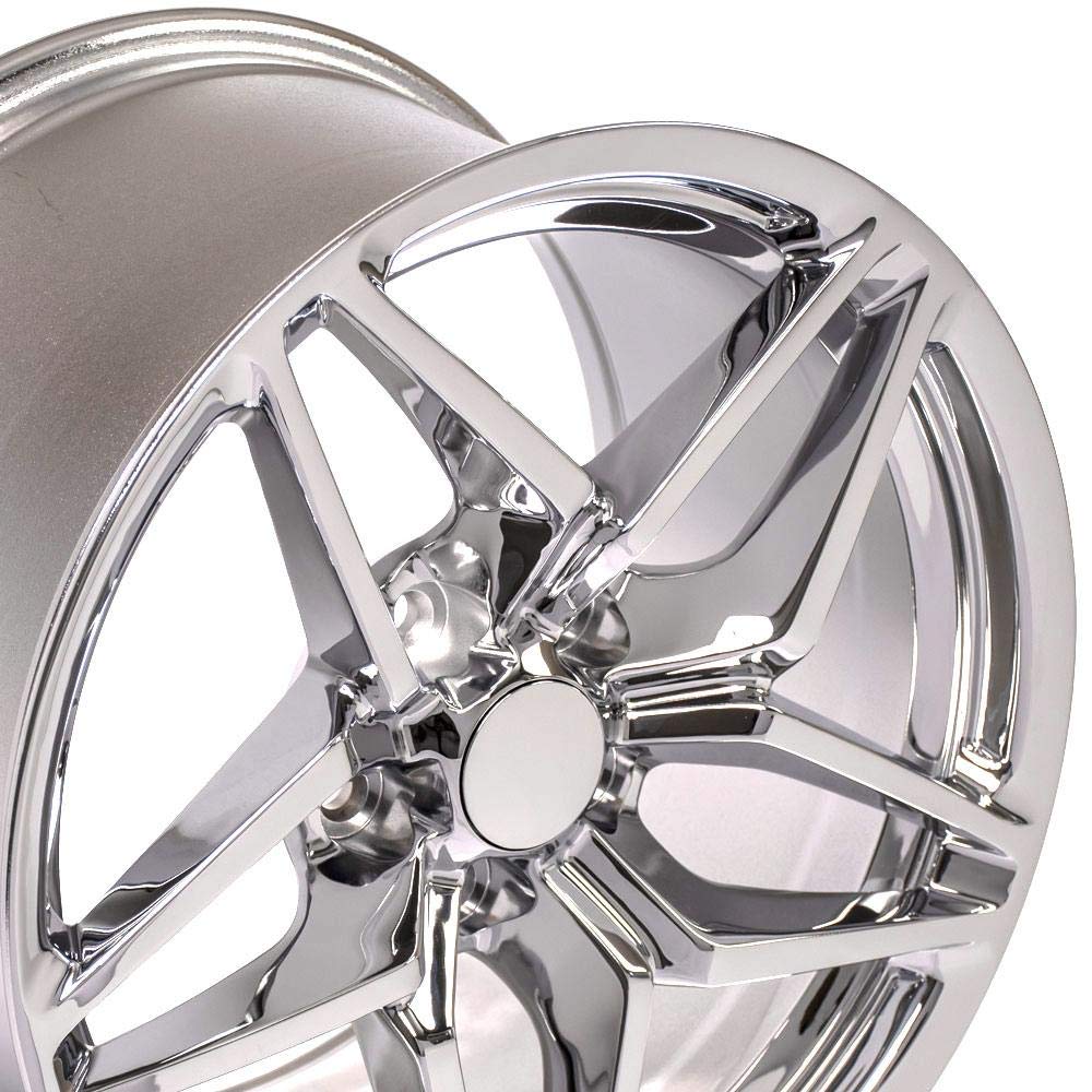 OE Wheels 18 Inch CV31 Rim Fits Corvette C7 ZR1 Style 5x120.65 18x10.5 Chrome - Hollander 5927 (1)
