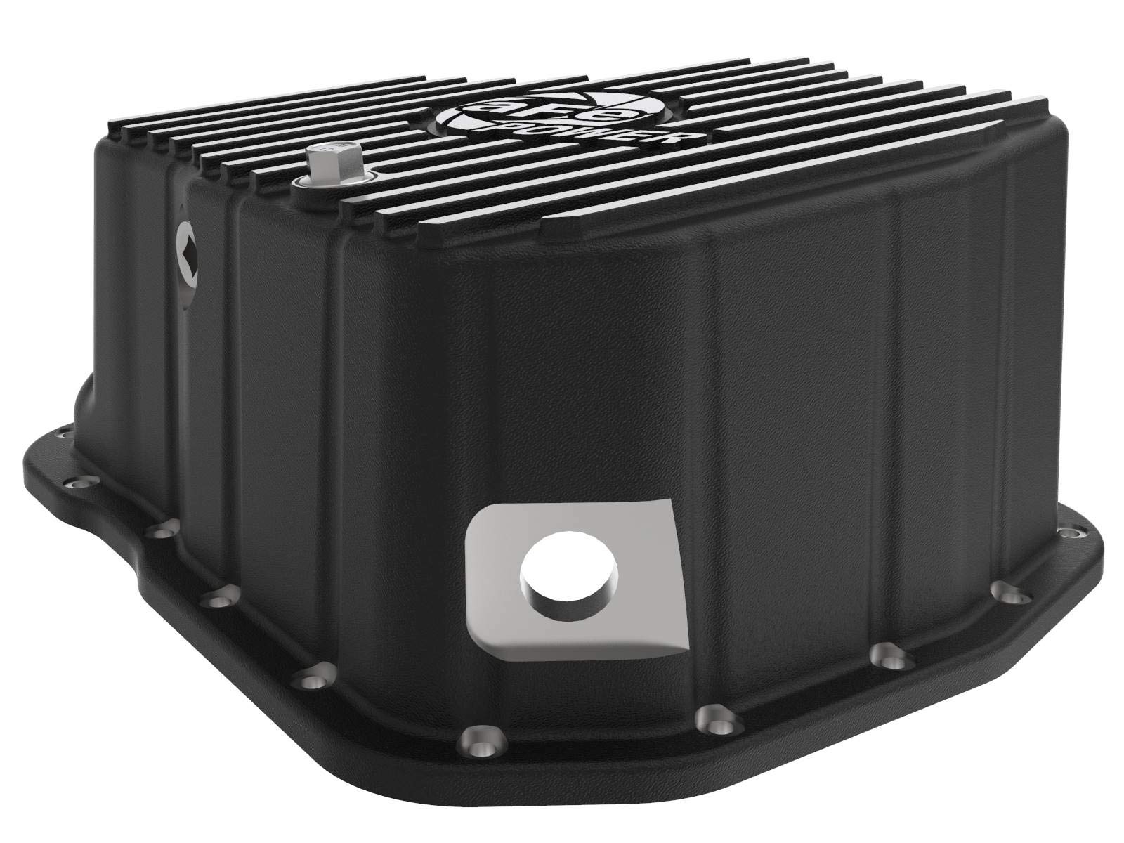 aFe Power Black Finish Engine Oil Pan, Machined Fins