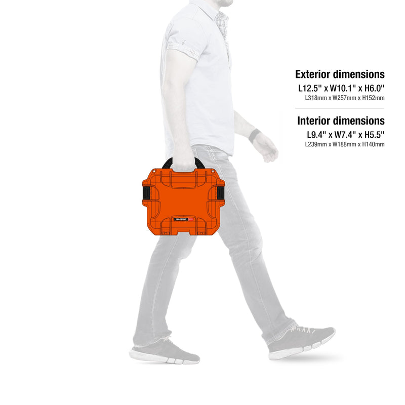 Waterproof Nanuk 905 Hard Case with Foam Insert - Orange