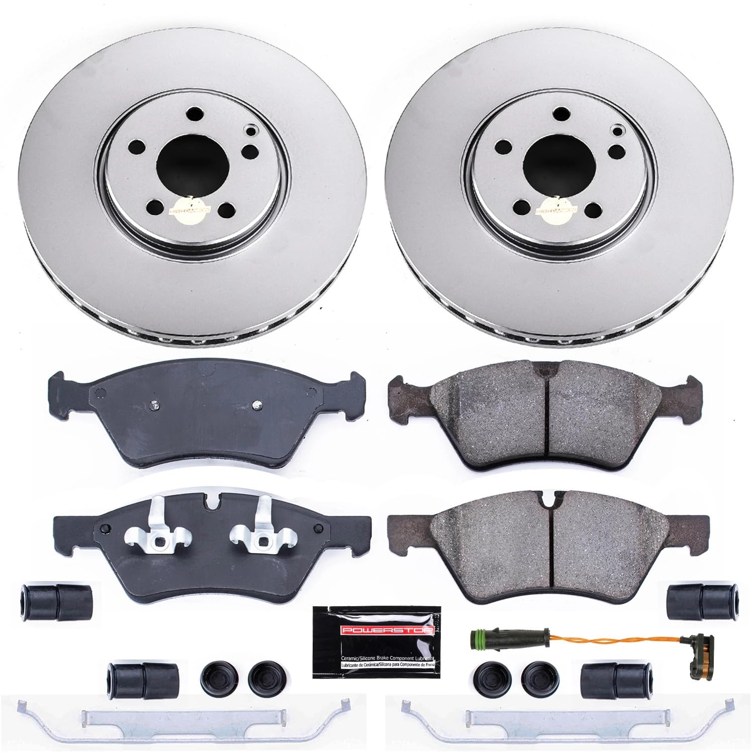 Power Stop Z23 Evolution CRK7767 Front Geomet Coated Brake Kit For Mercedes-Benz E550 2007-2009 [Model Specific]