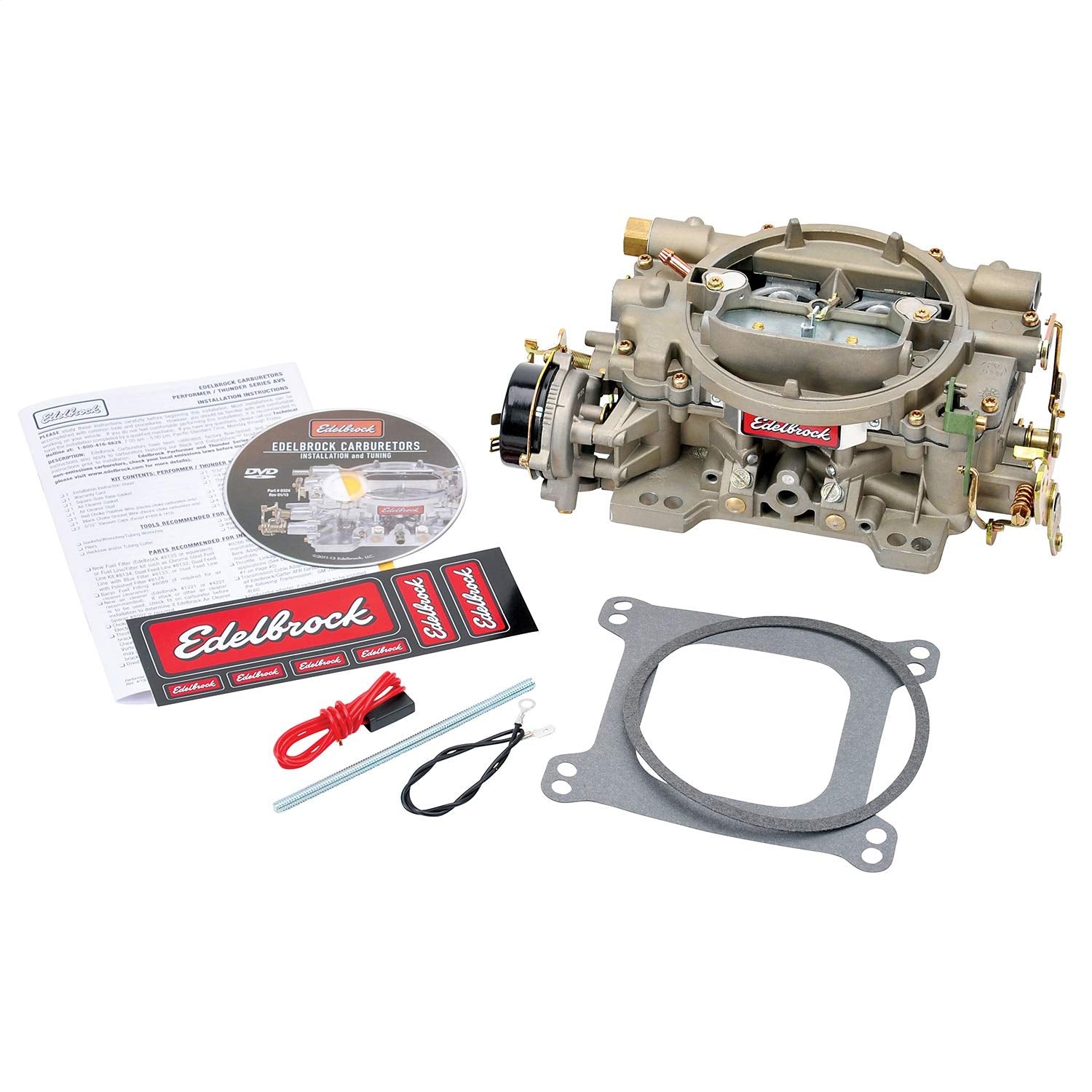 Edelbrock Performer Series Marine 600 CFM Square Bore 4-Barrel Electric Choke Air Valve Secondary New Carburetor