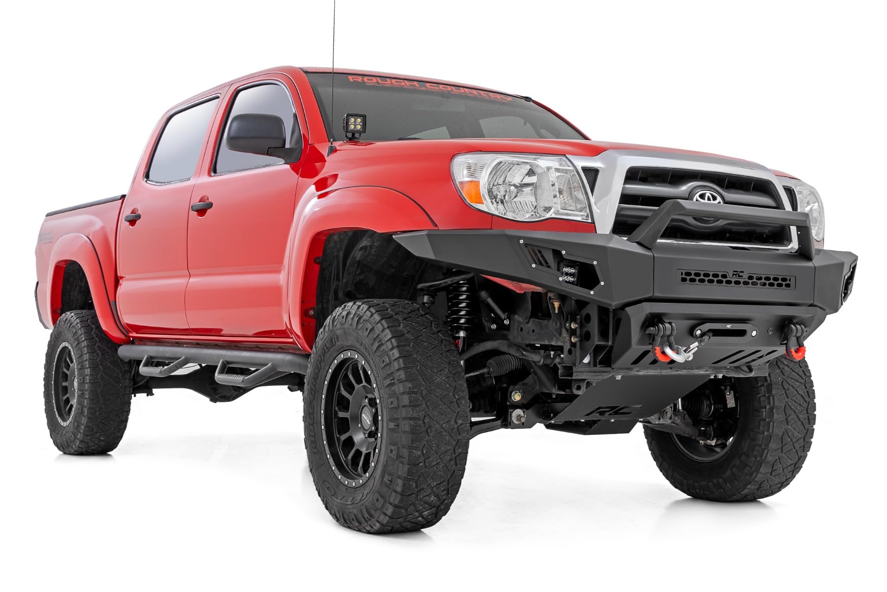 Rough Country 2" Dual LED Ditch Light Kit for Toyota Tacoma (2005-2015) - (2) 2-in Black Series LED Cubes with Amber DRL