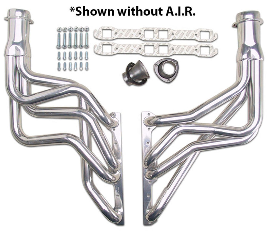 Down-Style Dragster Headers Hedman Husler With Merge Collectors; Bb Chevy; 2 1/8" X 2 1/4" Tubes- Htc (Silver) (Formerly 66271)