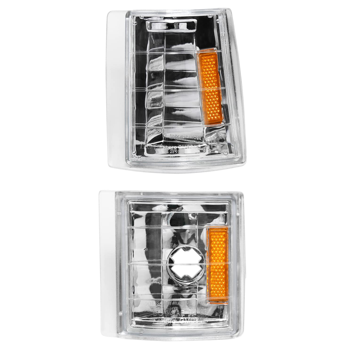 LED Bar Headlights + Bumper Lights + Corner Lights SPEC-D TUNING Compatible with 1994-1998 GMC C10 C/K Suburban Sierra, Left + Right Pair Headlamps Assembly
