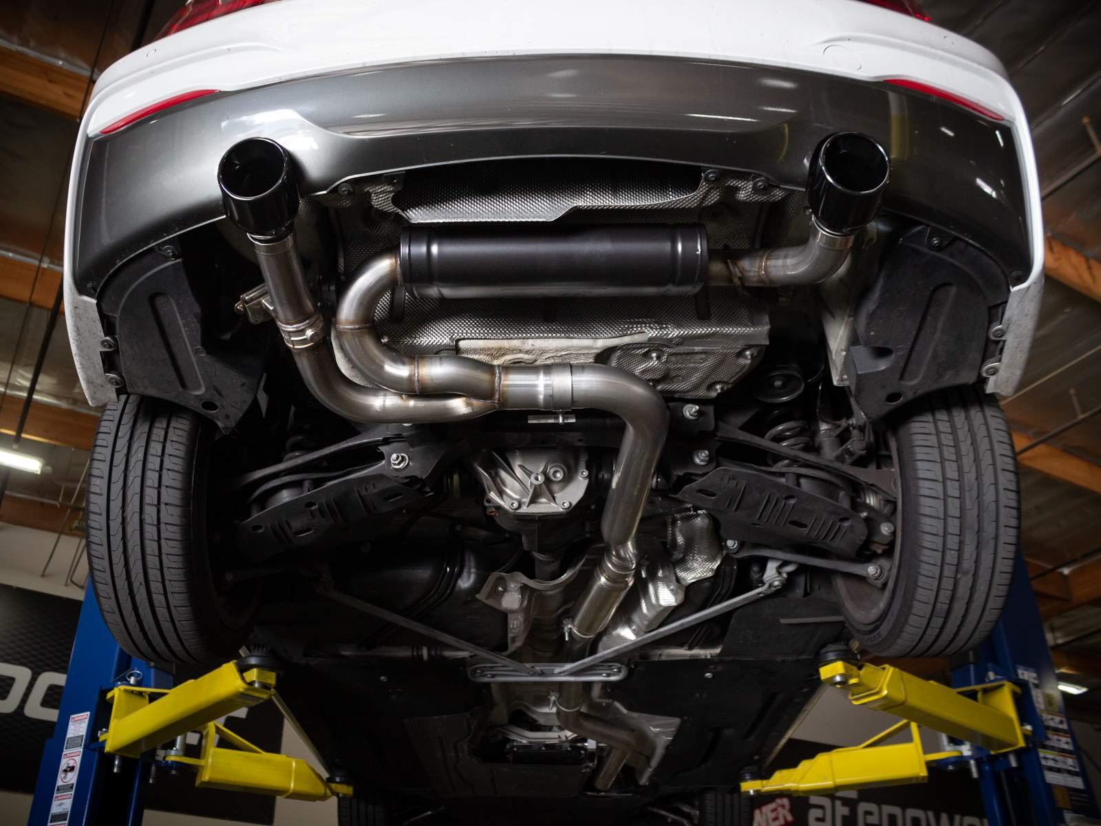 MACH Force-XP aFe Power 3 IN to 2-1/2 IN 304 Stainless Steel Cat-Back Exhaust Polished