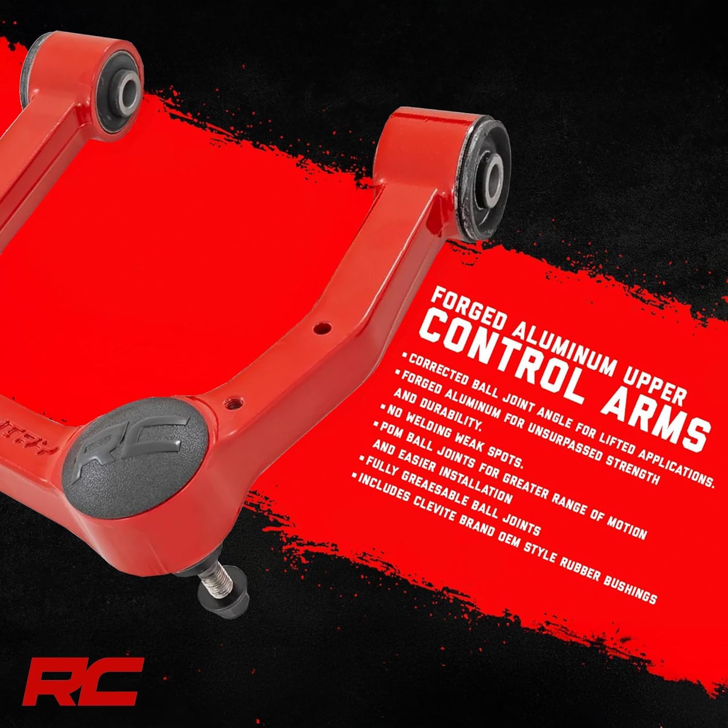 Forged Aluminum Rough Country Control Arms for 2019-2024 Ram 1500-31402RED