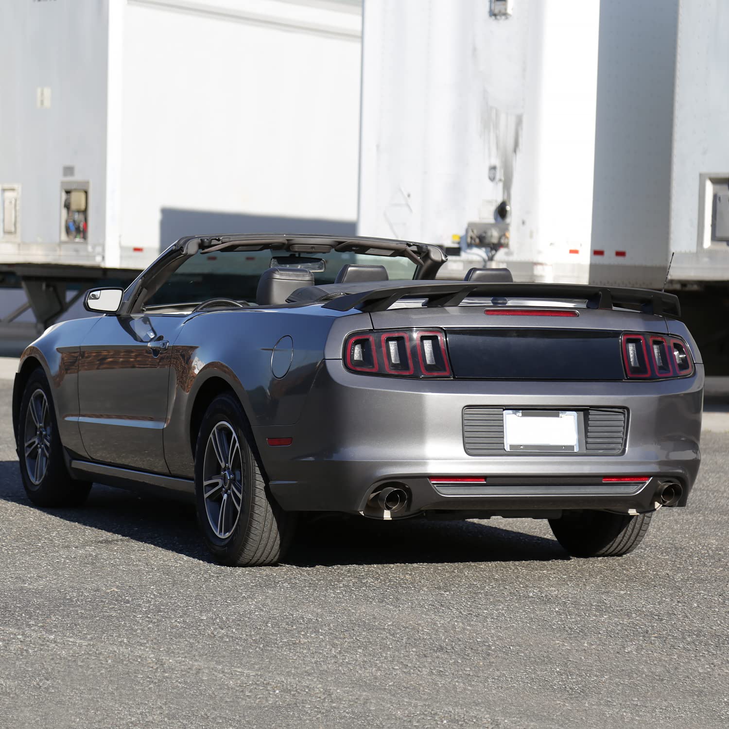 4-Pedestal Style Spec-D Tuning Matte Black ABS Rear Trunk Spoiler for 2010-2014 Ford Mustang GT Models