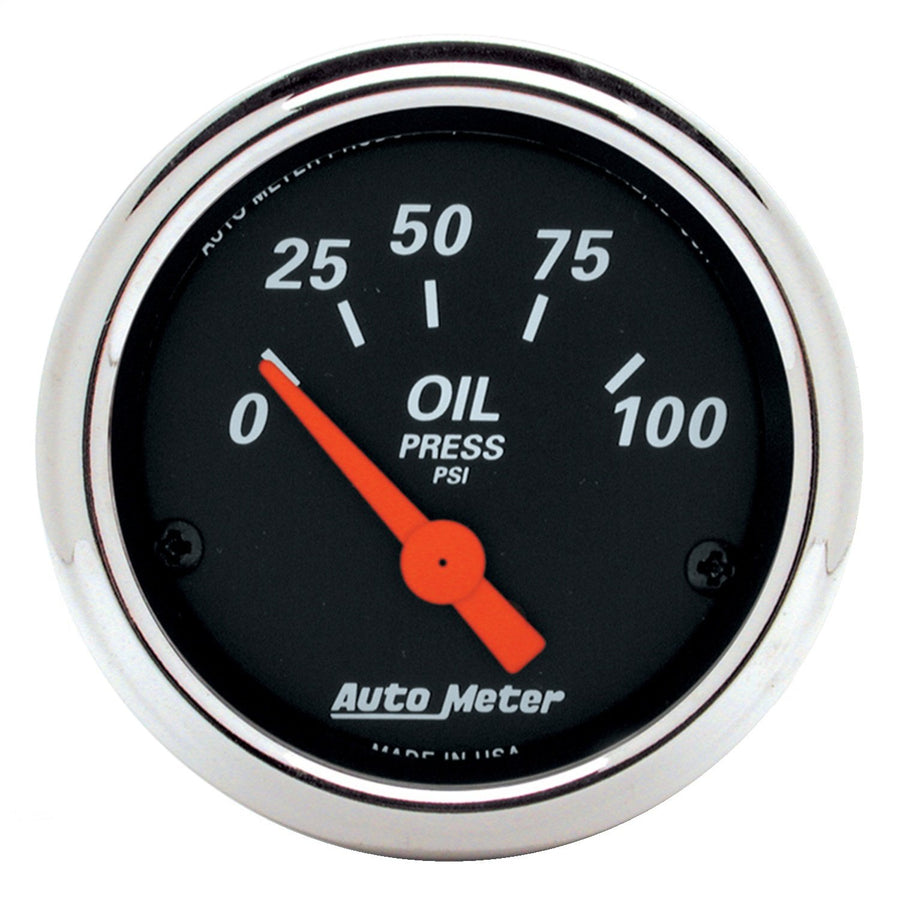 AUTO METER Designer Black 1426 Oil Pressure Gauge,2.3125 in.