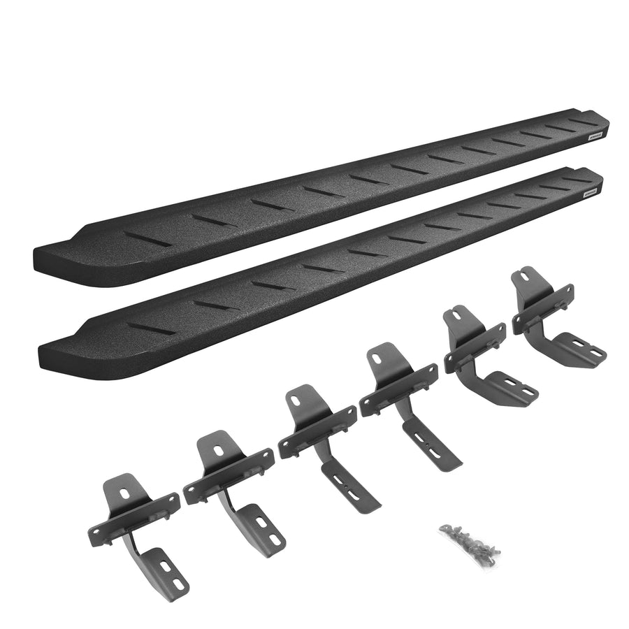 RB10 Go Rhino Running Board & Brackets Kit | Galvanized Steel, Protective Bedliner Coating | 63412973T | Fits 2021-2025 Ford Bronco 4-Door (Excludes Bronco Sport)