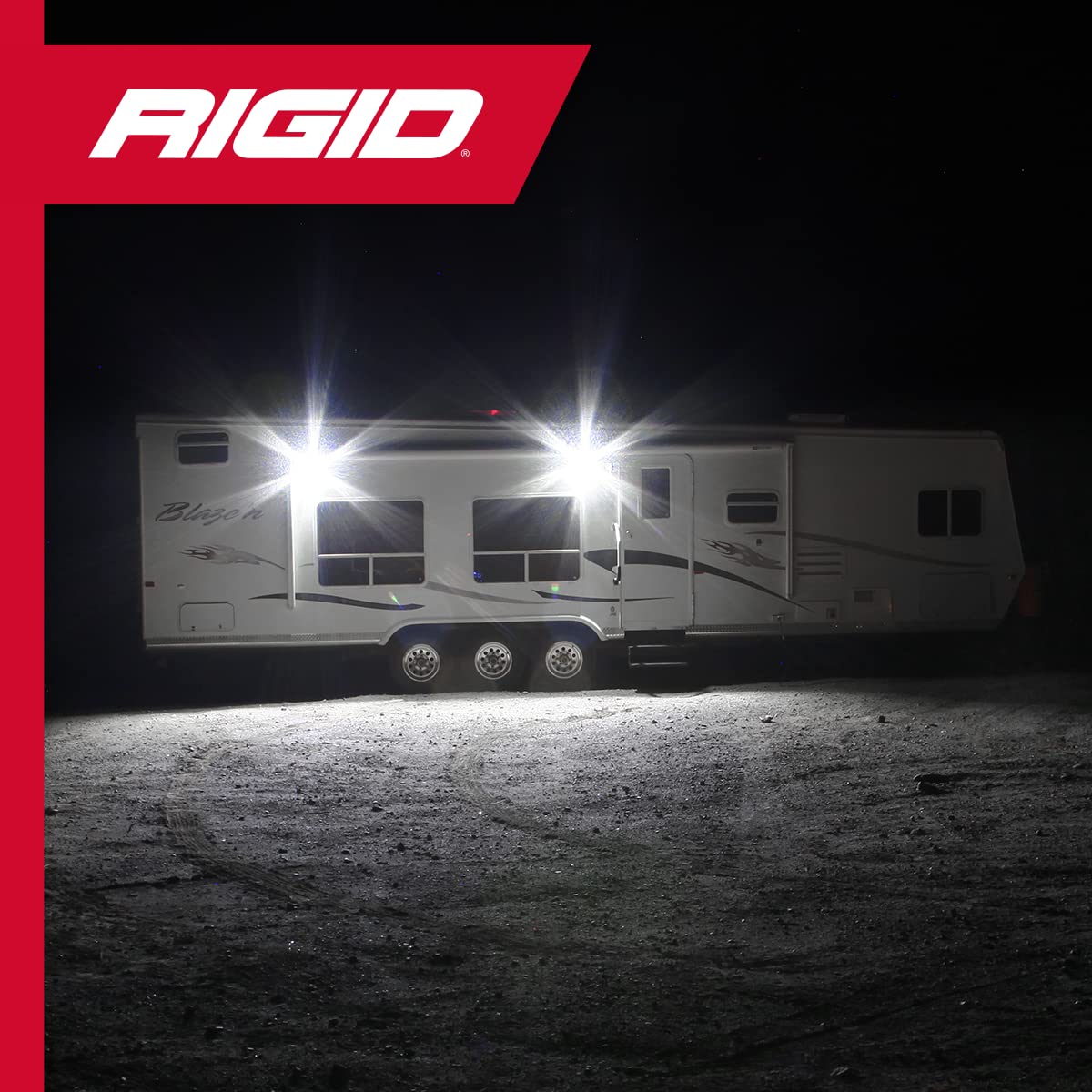 DC Rigid Industries 86630 Black/Amber Scene Floodlight (1x2 65 Degree)