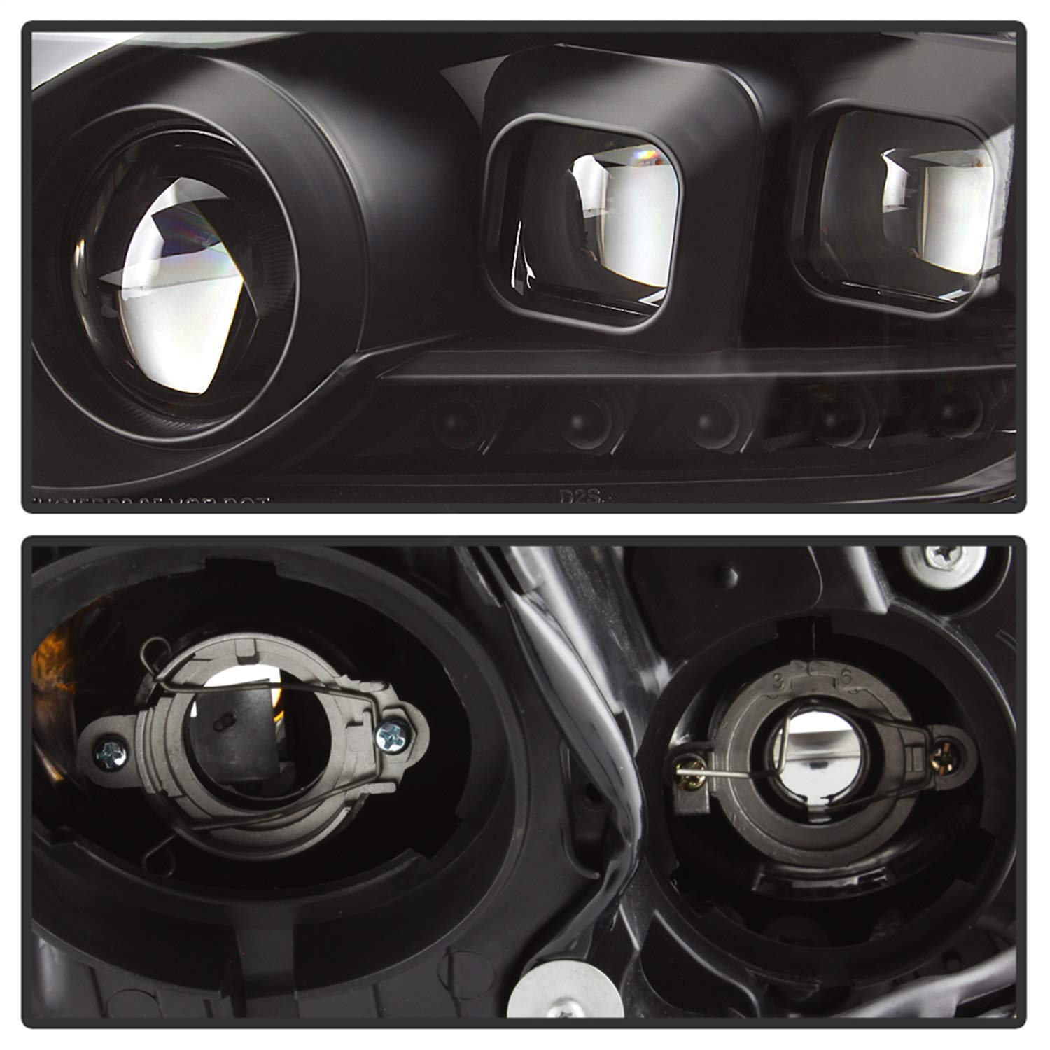 Spyder Projector Headlight Xtune PRO-JH-IG3708-2D-LB-BK, 1 Pack