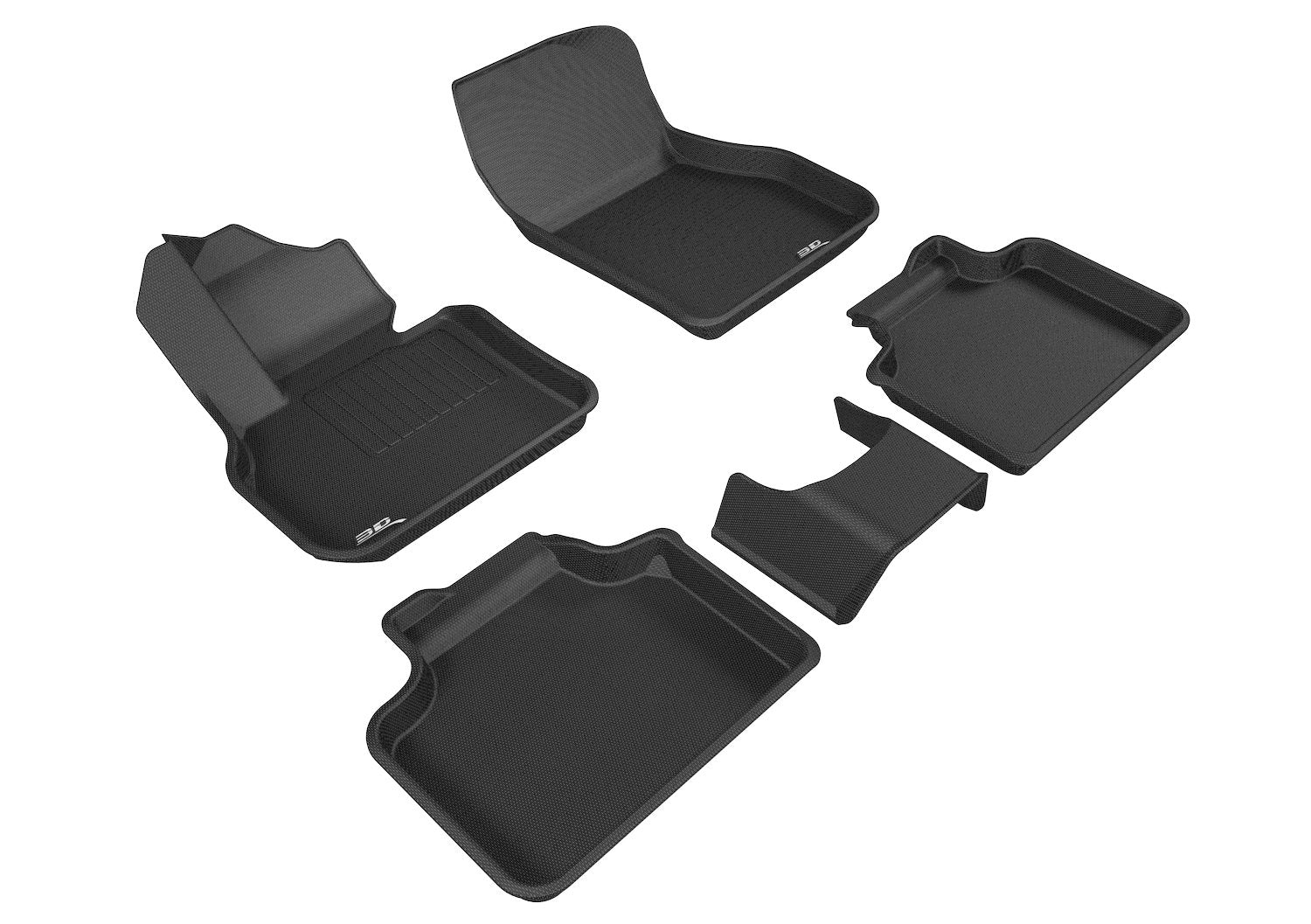 3D MAXpider KAGU Custom Fit Floor Mat (BLACK) Compatible with MINI COUNTRYMAN/S/JCW (F60) 2017-2023 - Full Set