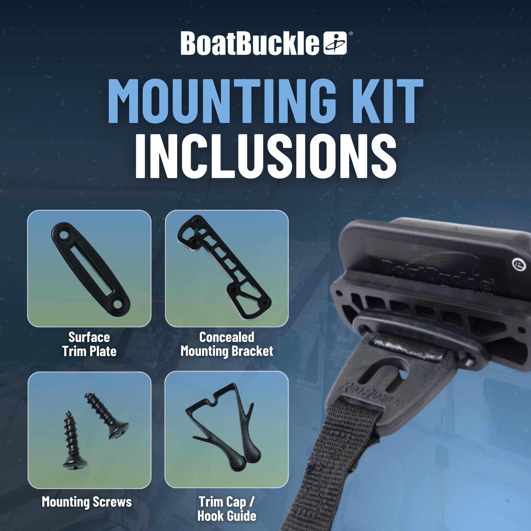 RodBuckle BoatBuckle Concealed Mounting Kit