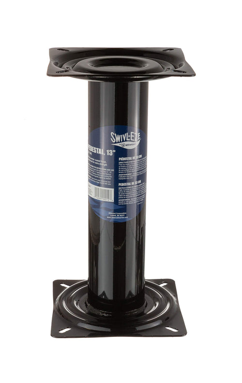 Swivl-Eze Boat Seat Pedestal 91320 with Black Powder-Coated Finish, 13-Inch