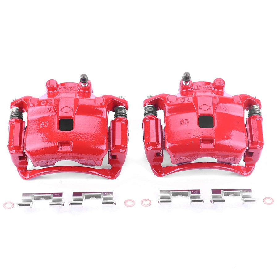 Power Stop S2618 Front Pair of High-Temp Red Powder Coated Calipers For Nissan Sentra 2000-2006 [Model Specific]