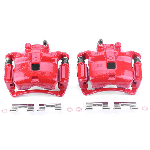 Power Stop S2618 Front Pair of High-Temp Red Powder Coated Calipers For Nissan Sentra 2000-2006 [Model Specific]
