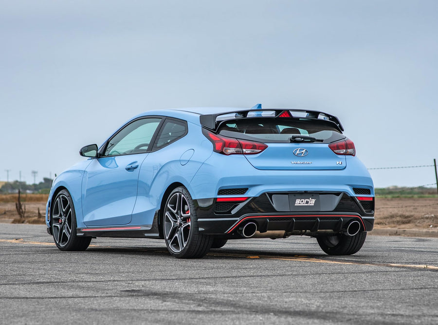 BORLA Cat-Back 140832 Perf. Exhaust System for 2019-2022 Hyundai Veloster N 2.0L 4 Cyl. Turbo Automatic/Manual Transmission Front Wheel Drive 2 Door Hatchback. 2019-2020 Fits Performance Models ONLY.