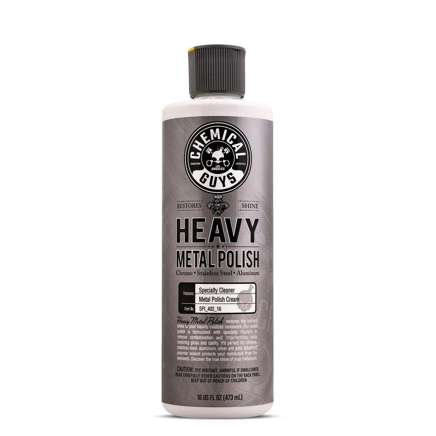 Chemical Guys Heavy Metal Polish Restorer and Protectant - Cleans, Protects & Restores, Aluminum, Stainless Steel, Chrome Polish & More, Safe for Cars, Trucks, Motorcycles, RVs, and Boats - 16 oz