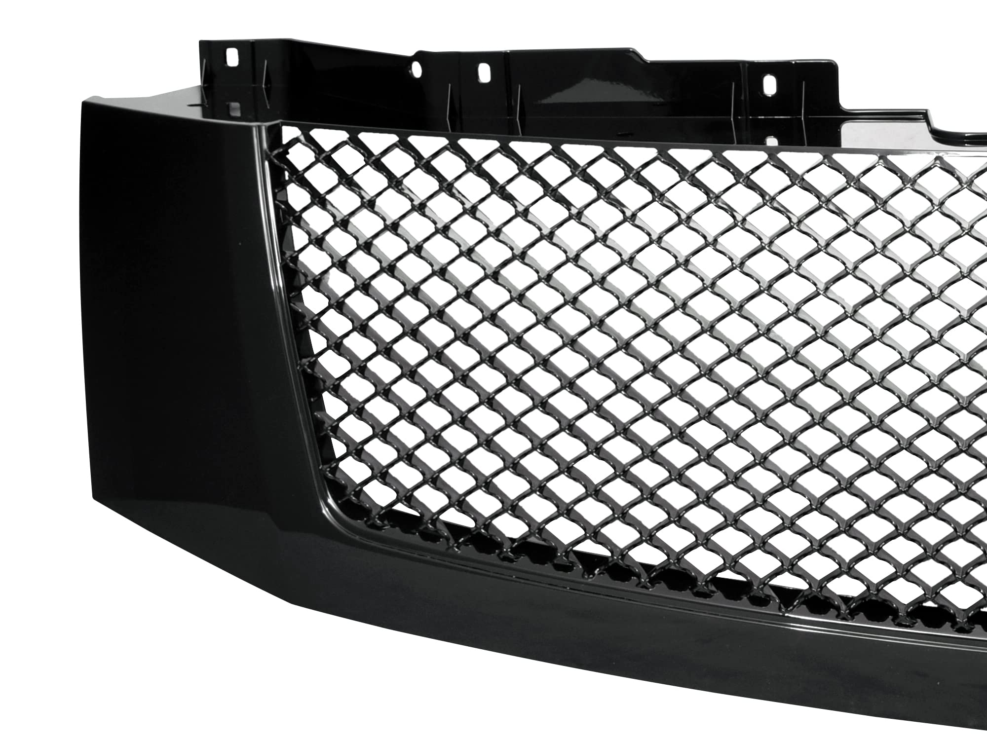 7146938 Armordillo USA Mesh Front Hood Grille - Gloss Black 2007-2014 Cadillac Escalade