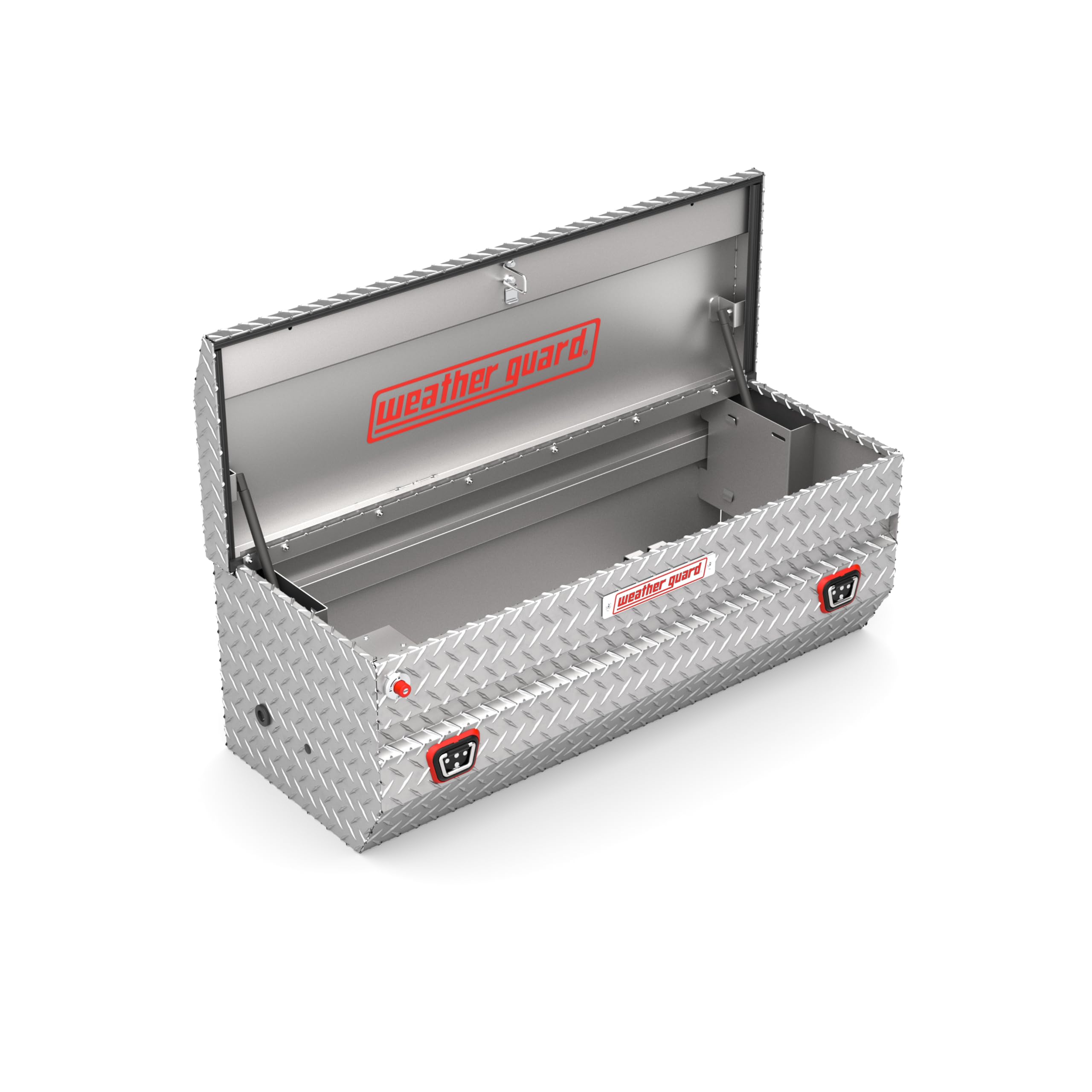 624-0-04 Weather Guard Aluminum All-Purpose Truck Tool Chest, Fits Full and Compact Size Trucks, 8.5 cu ft Storage Capacity (Clear)
