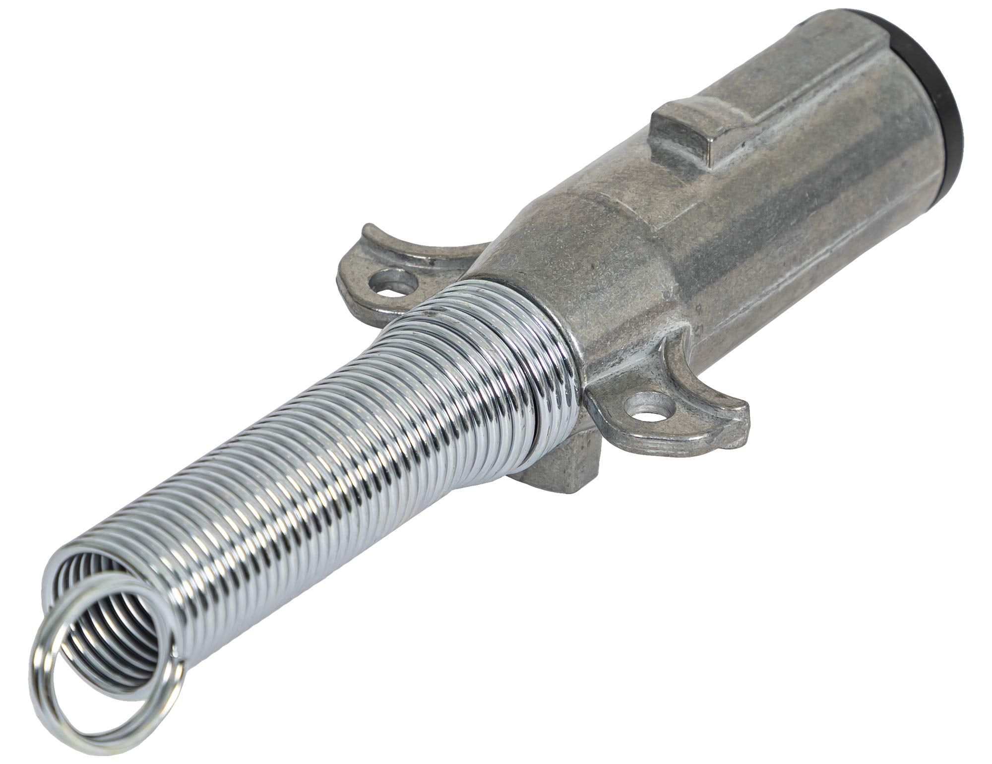 2-Way Buyers Products Die-Cast Zinc Trailer Connector -Trailer Side - Horizontal Pins with Spring, TC2002, SILVER