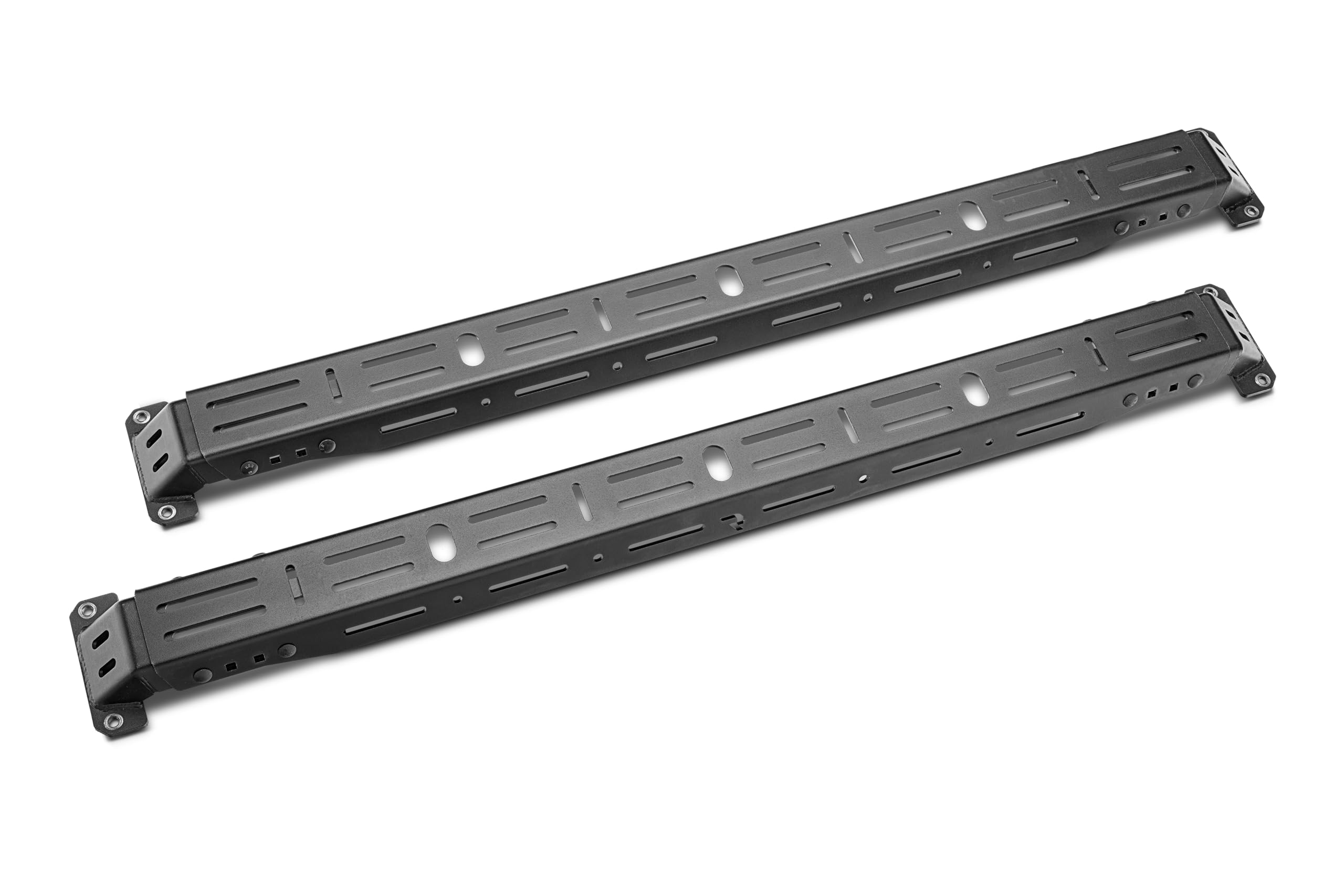 HD Universal RealTruck Truck Bed Cross Bars | Low-Profile, Smooth Black, 600 lbs Rating | RT292901 | Fits Full-Size Trucks