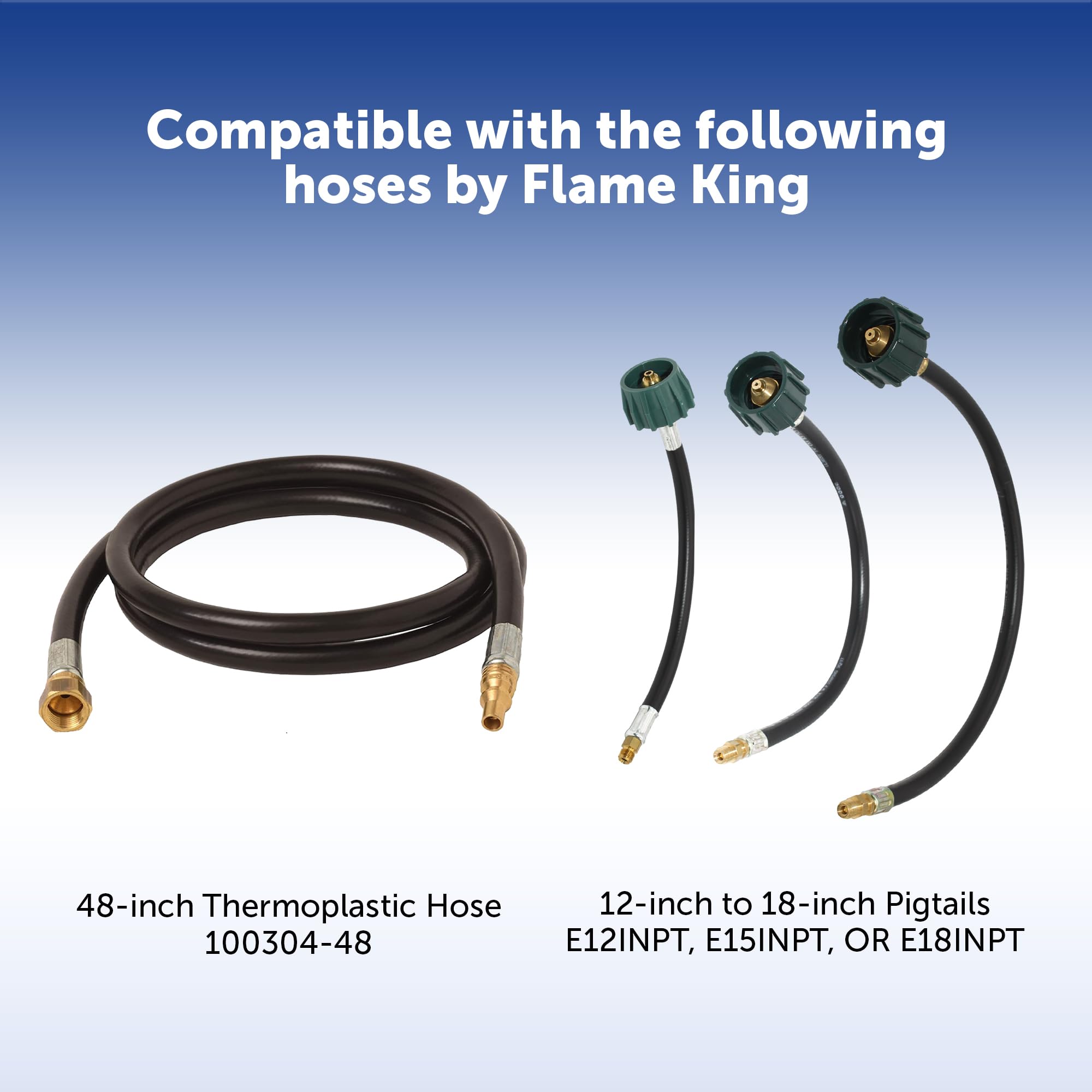 Without Pigtails Flame King (ACR-2) 2-Stage Auto Changeover LP Propane Gas Regulator For RVs, Vans, Trailers