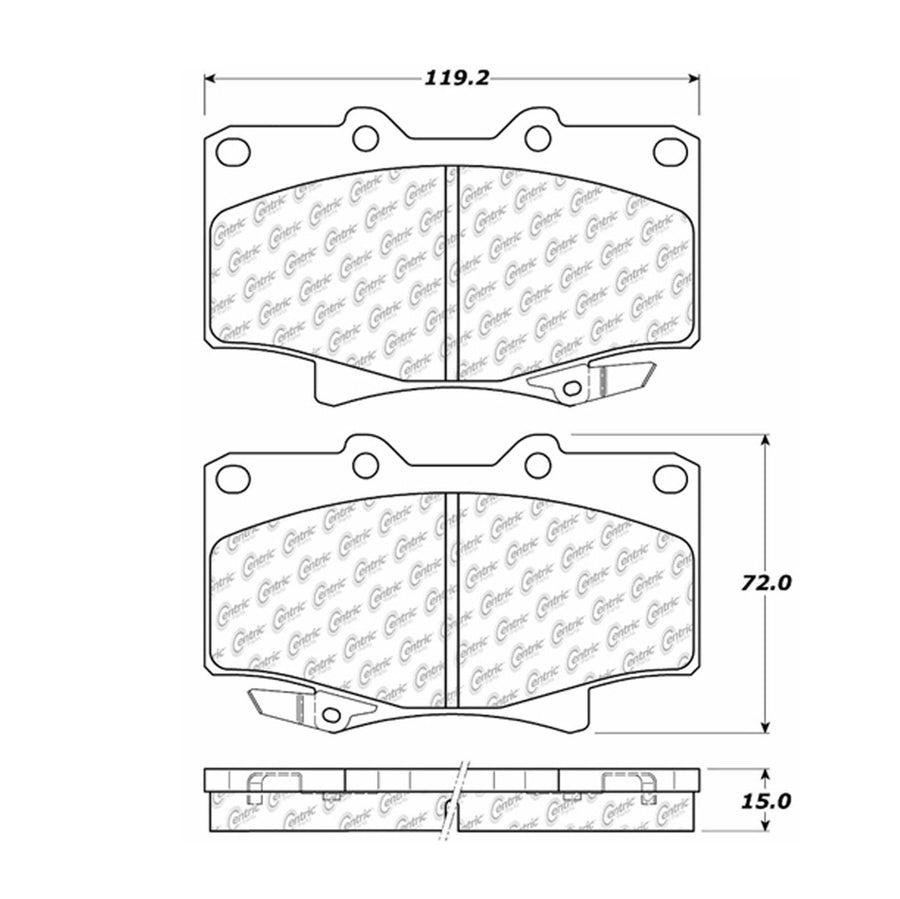 StopTech PosiQuiet 104.0502 Semi Met Pads, TOY