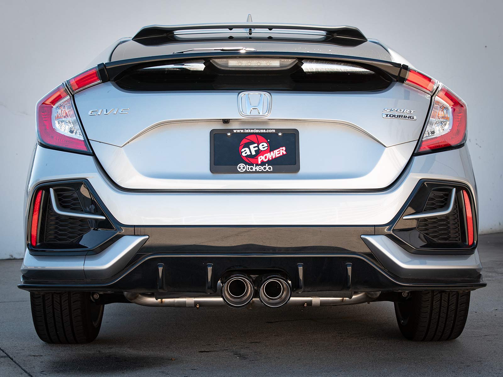 Takeda 3 IN 304 Stainless Steel Cat-Back Exhaust System w/Carbon Fiber Tips aFe Power 49-36624-C