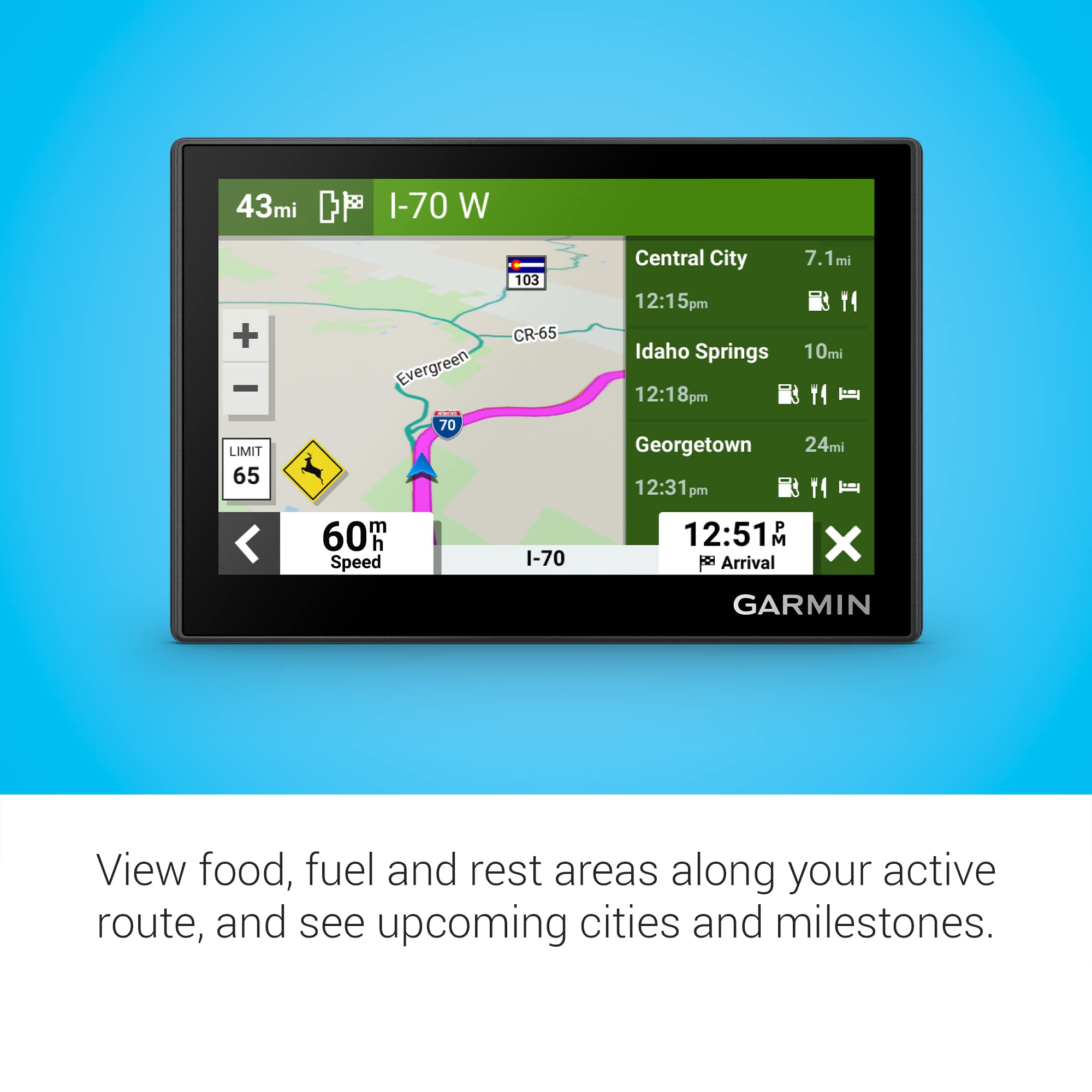 Garmin Drive™ 53 GPS Navigator, Touchscreen High-Resolution, Simple On-Screen Menus and Easy-to-See Maps, Driver Alerts