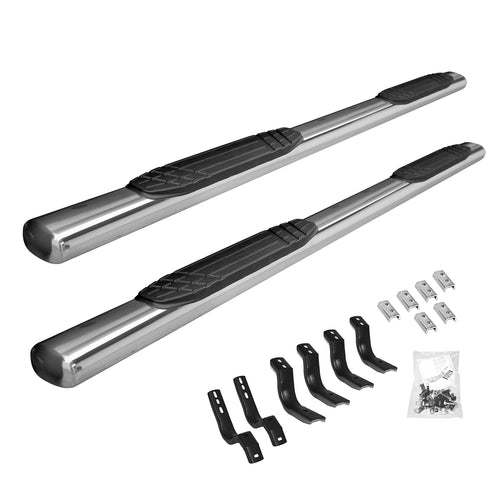 Go Rhino 4" Sidesteps & Brackets OE Xtreme | Cab Length, Polished Stainless Steel | 684443280PS | Fits 2024 Toyota Tacoma Double Cab
